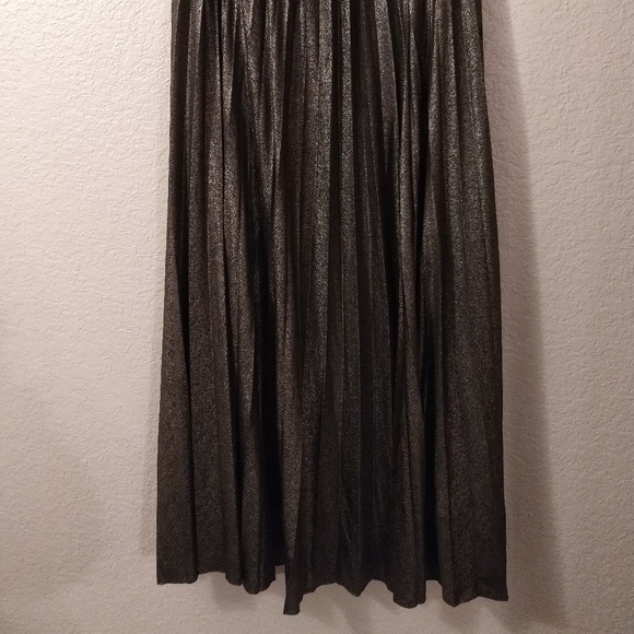 Painted Threads Metallic Midi Skirt - Picture 3 of 4